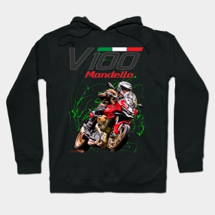 v100 Mandello Red Hoodie